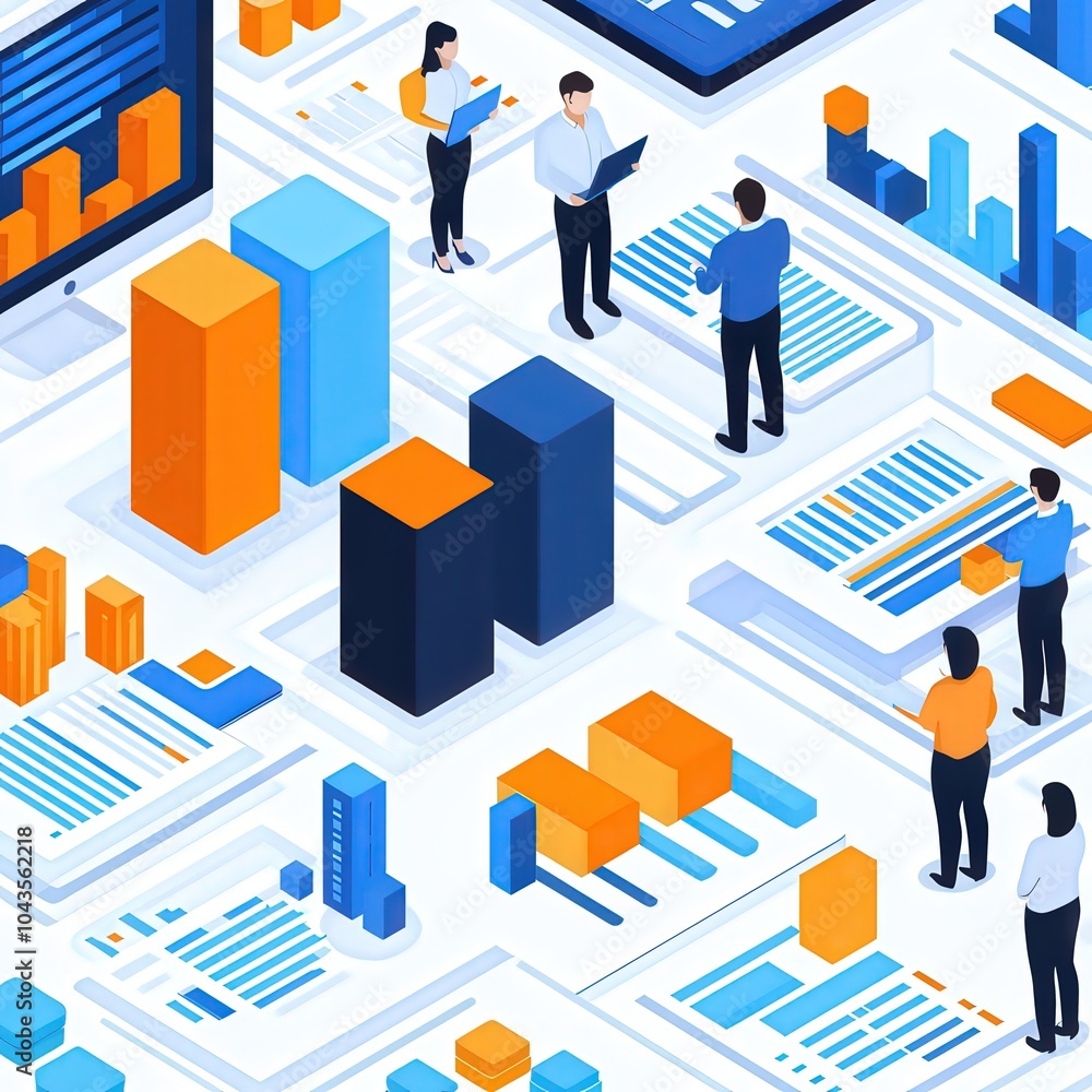 Aufkleber collaborative business analysis with data visualization and team engagement in modern workspaces