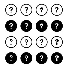 Black question mark silhouette isolated on white background. Question mark icon vector illustration design.