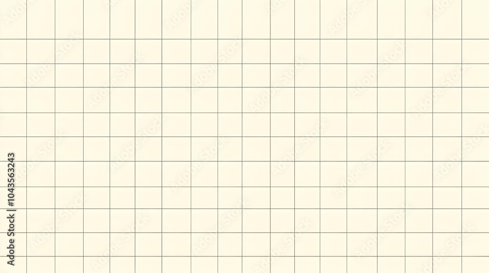 Poster seamless grid pattern with thin black lines and a cream background.