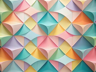 Obraz premium Colorful Abstract Shape Pattern in Pastel Colors for Modern Decor and Art Prints