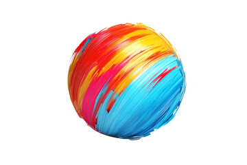 Obraz premium Vibrant 3D Grunge Brush Model on White Background