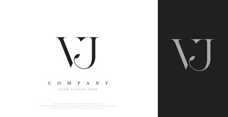 Initial VJ Logo Design Vector 