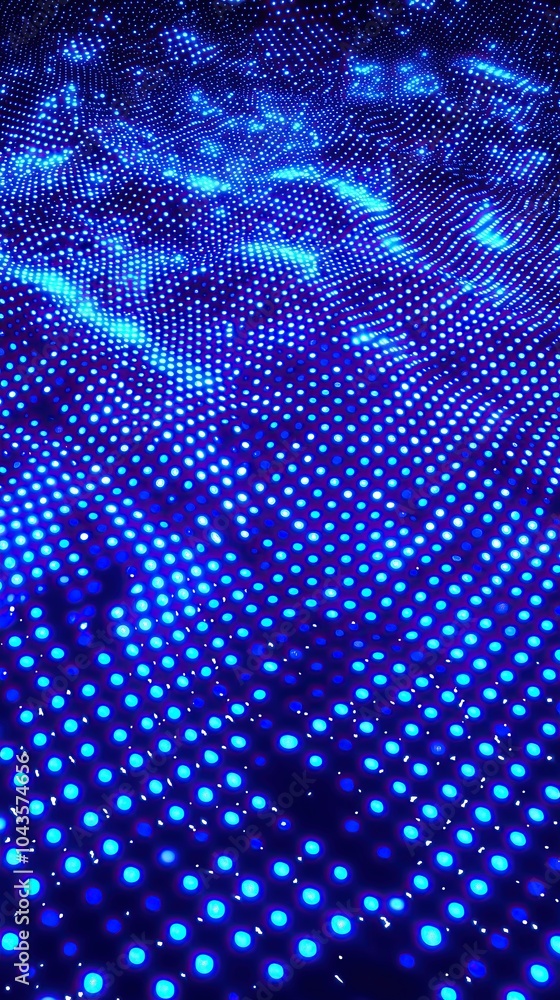 Aufkleber abstract blue light dots pattern technology background vertical format