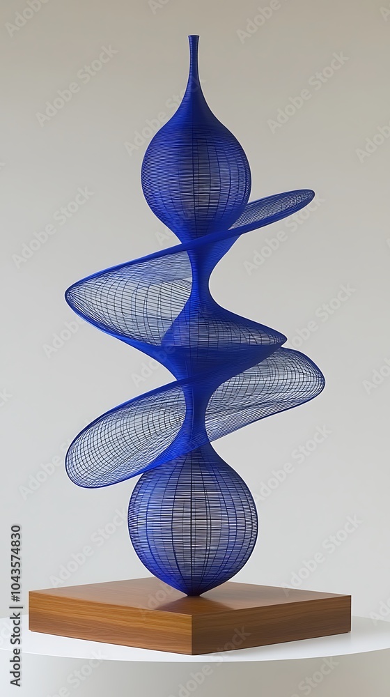 Poster mesmerizing display of light and form in sculpture