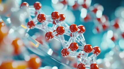 DNA Strands on Transparent Screen Display