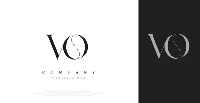 Initial VO Logo Design Vector 