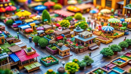 Fototapeta premium Creative Design Elements for Modern Applications with a Tilt-Shift Perspective