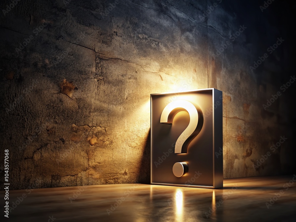 Poster creative low light message box design with question mark for modern communication needs