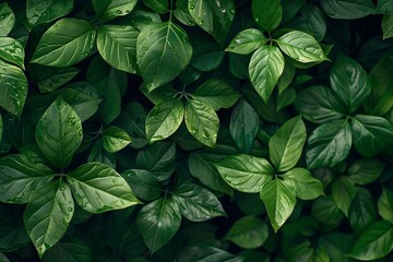A close up of a bunch of green leaves