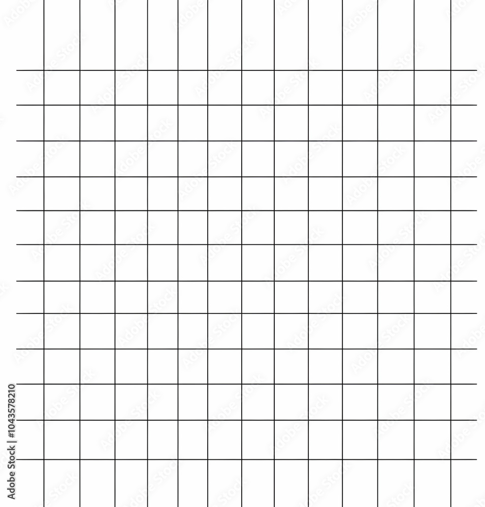 Poster white grid pattern background with thin black lines.