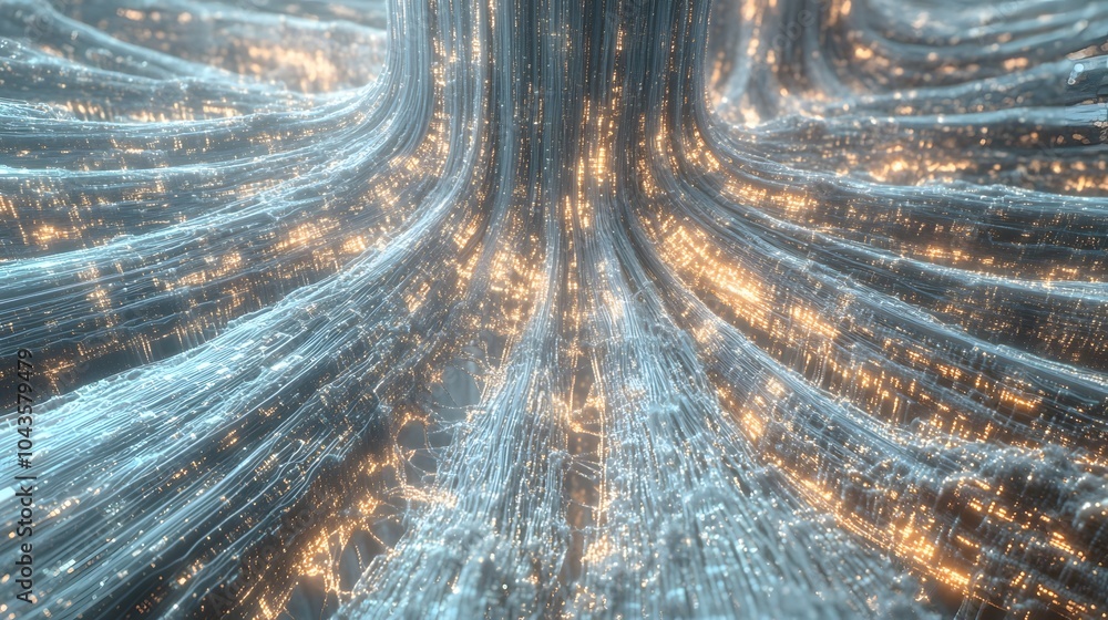 Poster A serene, softly glowing network of interconnected shapes, symbolizing the balance of AI s decision-making processes, 4K resolution