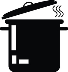 pot icon, cook icon, soup icon illustration
