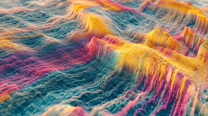 Obraz premium A calm, glowing network of abstract shapes, representing the harmonious flow of data in machine learning models, 4K resolution
