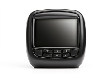 Retro pager isolated on white, blank screen for text