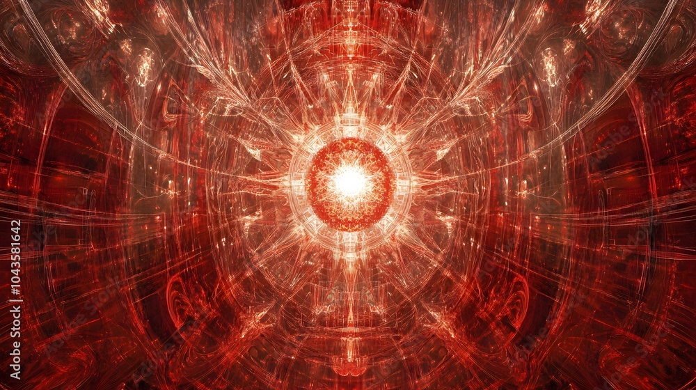 Poster AI glowing brightly in the middle of a futuristic abstract network of shapes, symbolizing data-driven intelligence, no background, 4K resolution