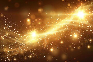 Obraz premium Abstract golden glitter wallpaper with bright festive sparkles.