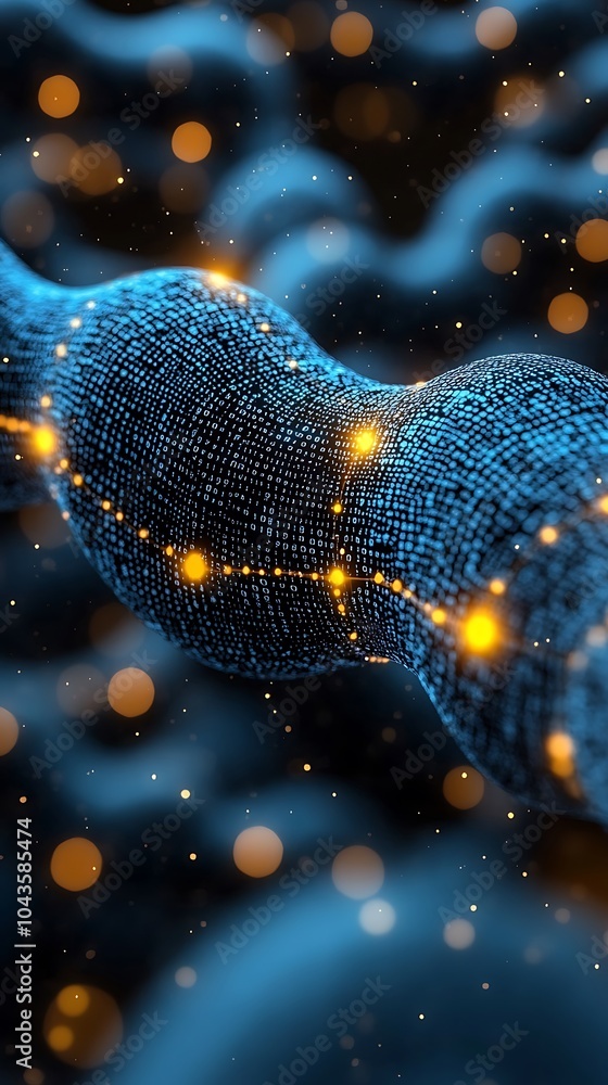 Poster abstract representation of binary code transformation