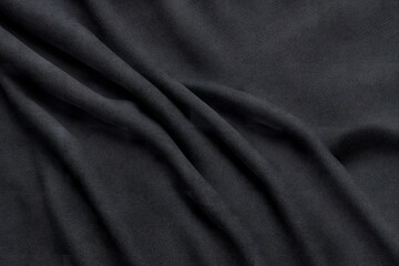 Obraz premium Faded black denim fabric with a worn vintage look and slight texture, AI Generated