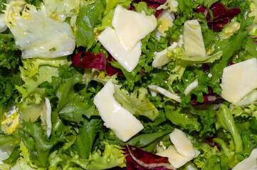 Ensalada de verduras y vegetales sana y sabrosa.