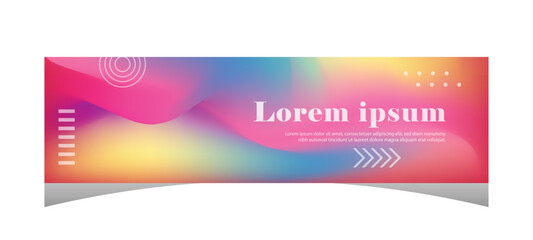 Colorful blur abstract vibrant color banner vector