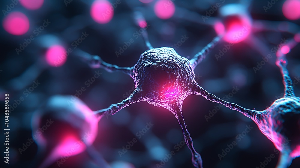 Poster abstract visualization of artificial intelligence network