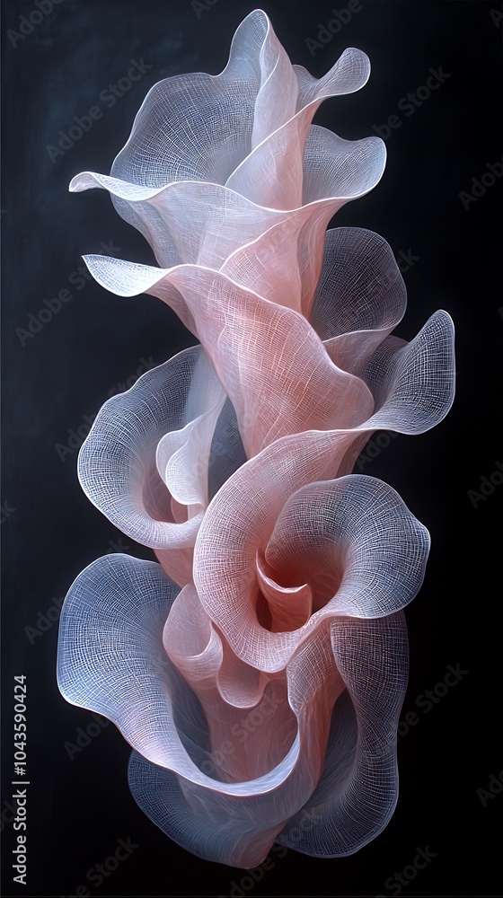 Poster elegant artistic interpretation of data flow