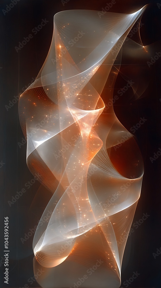 Poster dynamic swirls of color and light in abstract art