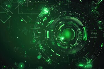 Obraz premium Futuristic green technology design, abstract