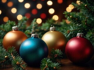 Fototapeta premium christmas tree decorations