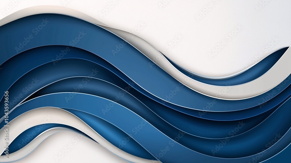 Poster abstract blue wave: a mesmerizing abstract design featuring a dynamic wave pattern in shades of blue