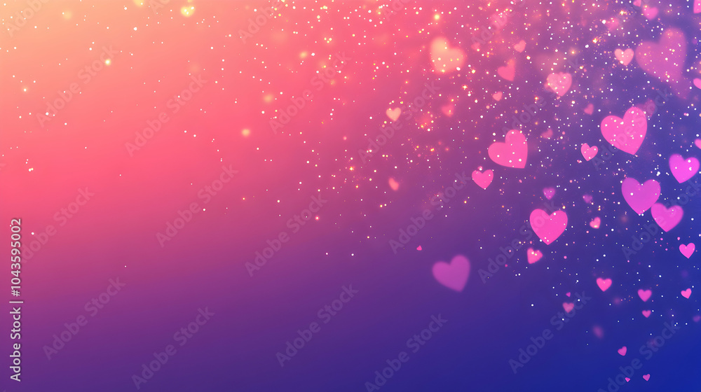 Poster gradient background transitioning from pink to purple with soft blending effects