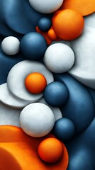 Colorful Abstract Design with Circles and Curves