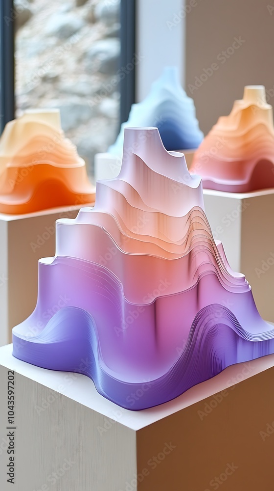 Poster fluid motion graphics for data visualization