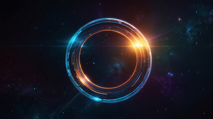 Glowing Planet Surrounded by Cosmic Rings