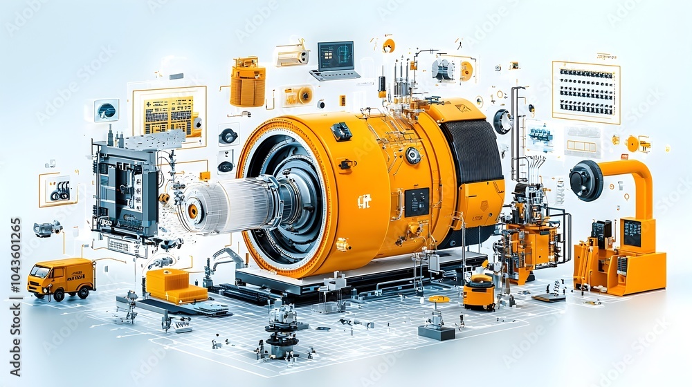 Poster detailed 3d cross section showcasing the inner workings and precision machinery of a state of the ar