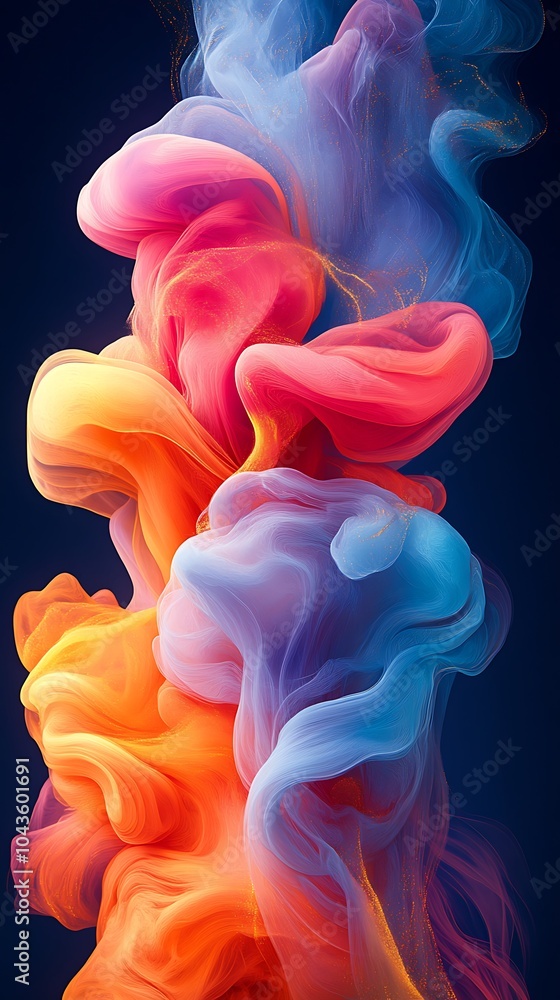 Poster vivid swirling patterns in dynamic motion