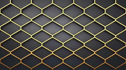 Fototapeta premium Golden Gradient Geometry A Striking Hexagonal Honeycomb Design