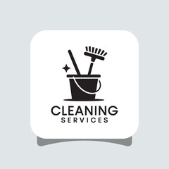 Clean services vector logo  template  design.