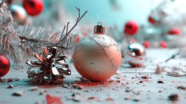 Digital glitch art style with Merry Christmas in vibrant, distorted colors, creating a modern and edgy holiday greeting - Powered by Adobe