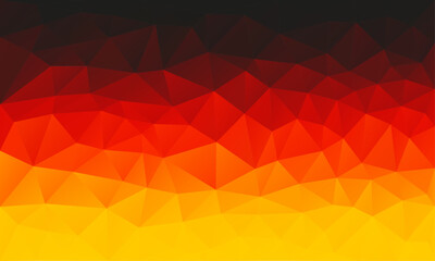 low poly german flag vector illustration