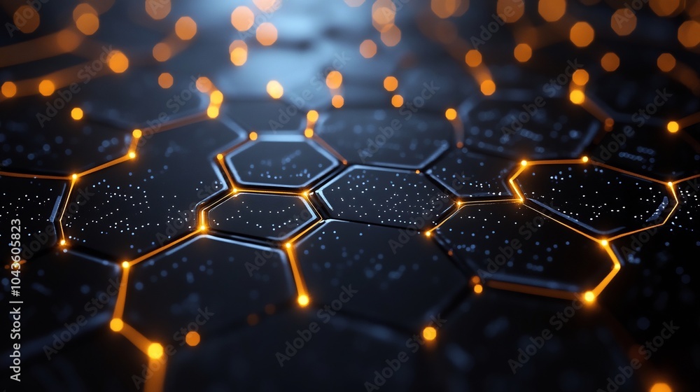 Aufkleber concentric hexagons lines visualizing the stages of business growth market exploration and strategic
