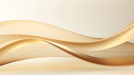 Obraz premium Abstract golden waves with smooth gradient design background