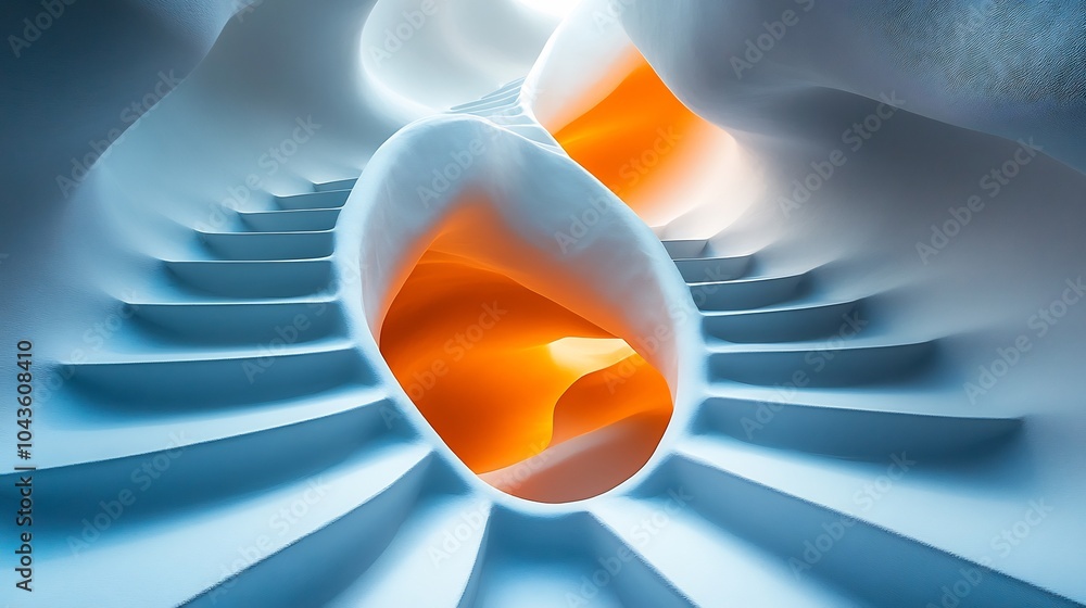 Aufkleber conceptual spiral shapes symbolizing continual process of business innovation and model refinement c