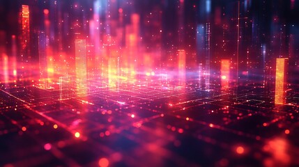 Fototapeta premium Creative abstract grid of intersecting lines shapes representing the exploration of new markets innovative business models and the strategic alignment of business opportunities