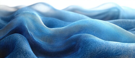 Obraz premium Cool Blue Minimal Fabric Texture Wallpaper, soft hues, elegant design, ideal for modern interiors, enhances tranquility and sophistication