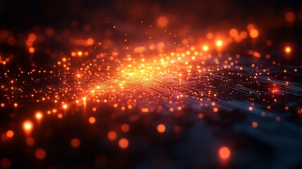 Fototapeta premium Digital circuit board illustration emphasizing interconnectedness of strategic decisions and outcomes