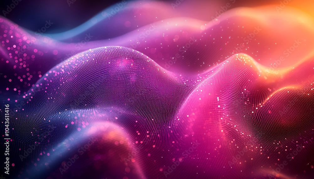Canvas Prints glowing nebula in dark space, futuristic science illustration generated by ai