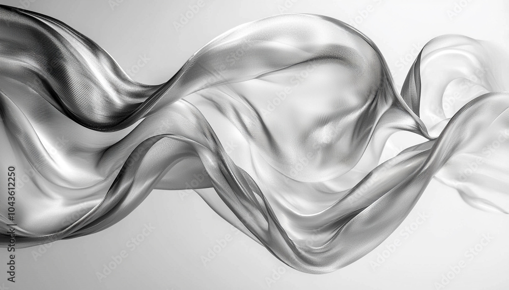 Poster smooth wave pattern flowing silk elegance in motion generated by ai