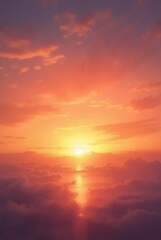 Obraz premium red sunset sky