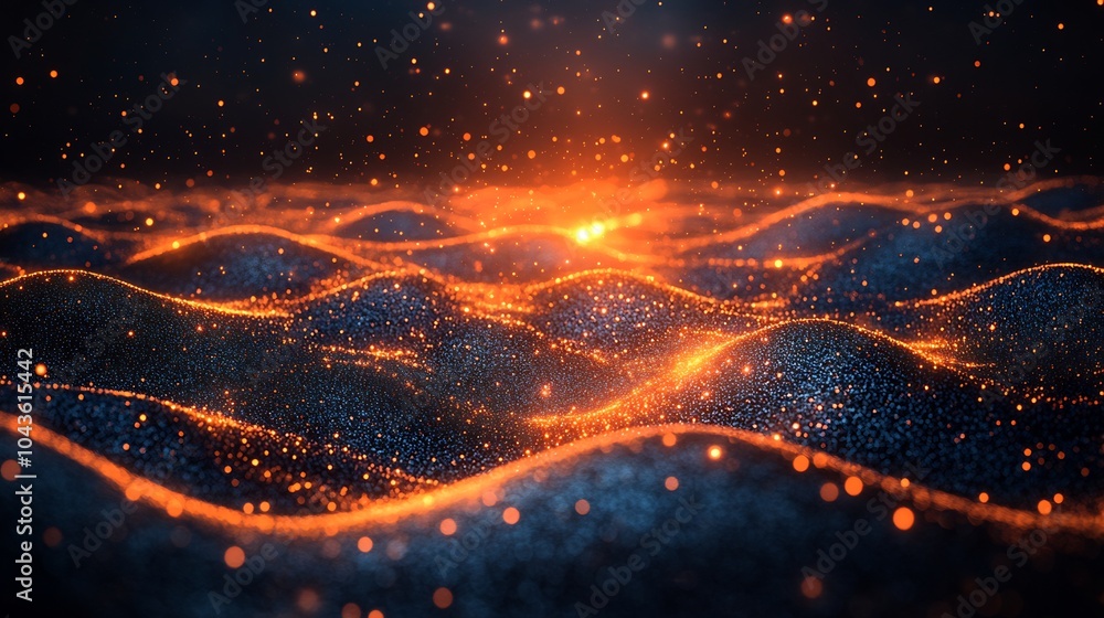 Aufkleber abstract beams of light converging into central point symbolizing the flow of strategic ideas collab